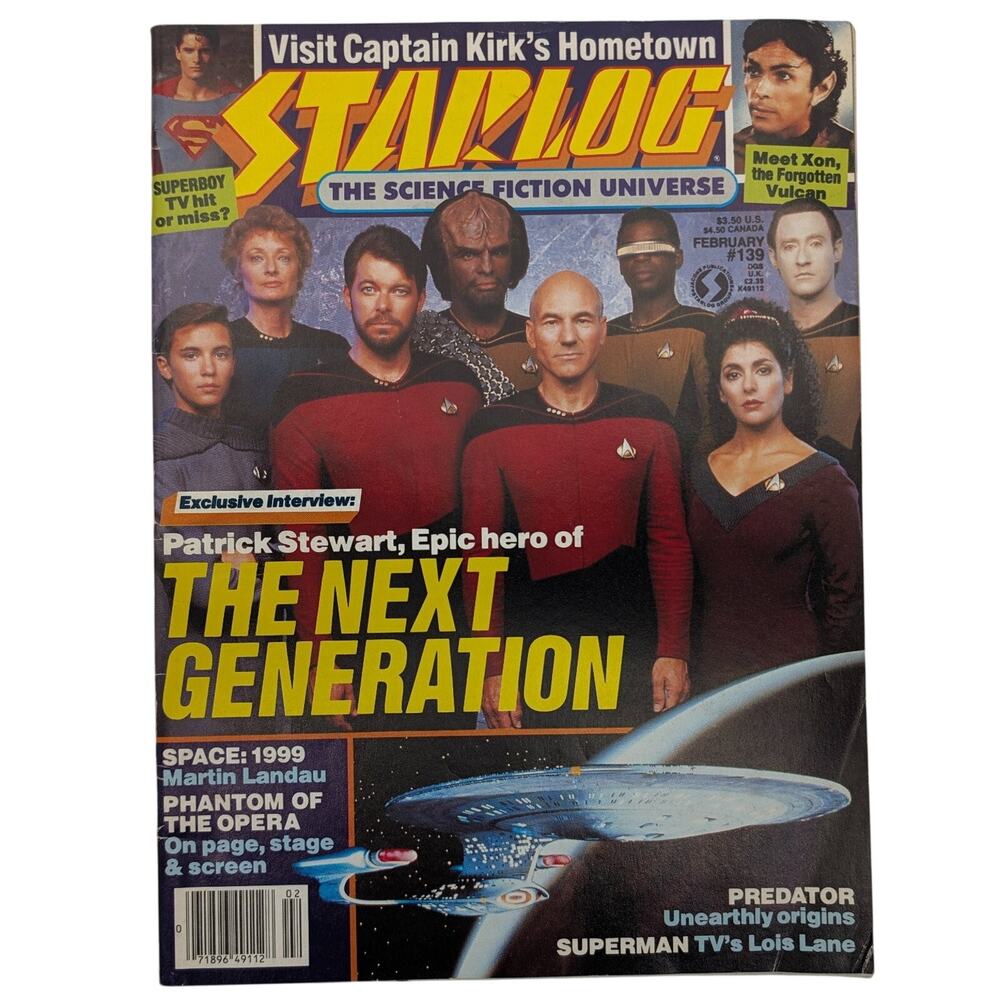 STARLOG Magazine 139 February 1989 Patrick Stewart The Next Generation Star Trek